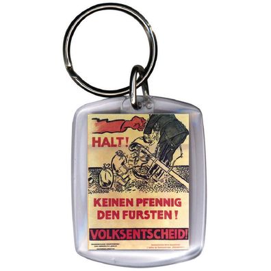 Schlüsselanhänger - Halt - Volksentscheid - Gr. ca. 6x4cm - 03388
