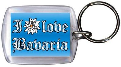 Schlüsselanhänger - I love Bavaria - Gr. ca. 60x40mm - 03300