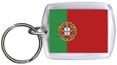 Schlüsselanhänger - Portugal - Gr. ca. 4x5cm - 81133 - Keyholder Flagge Anhänger W