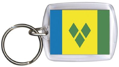 Schlüsselanhänger - ST Vincent UND Grenadinien - Gr. ca. 4x5cm - 81158 - Keyholder