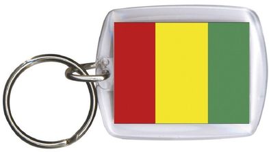 Schlüsselanhänger Anhänger - GUINEA - Gr. ca. 4x5cm - 81060 - WM-Länder