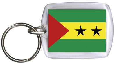 Schlüsselanhänger Anhänger - SAO TOME - Gr. ca. 4x5cm - 81136 - WM Länder Keyhol