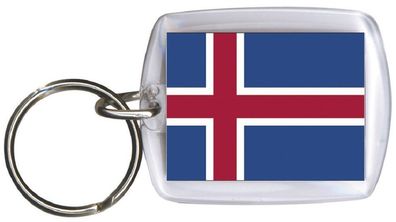 Schlüsselanhänger Keyholder - ISLAND - Gr. ca. 4x5cm - 81068 - WM Länder