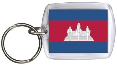 Schlüsselanhänger Keyholder - Kambodscha - Gr. ca. 4x5cm - 81075 - WM Länder
