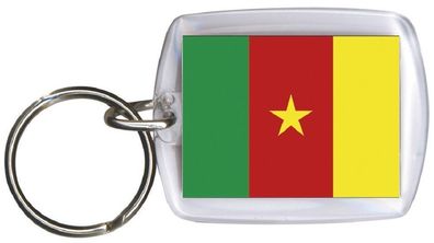 Schlüsselanhänger Keyholder - Kamerun - Gr. ca. 4x5cm - 81076 - Anhänger WM Lände