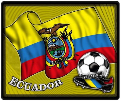 Mousepad Mauspad mit Motiv - Ecuador Fahne Fußball Fußballschuhe - 83044 - Gr. ca.