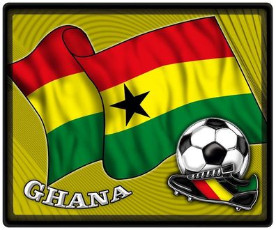 Mousepad Mauspad mit Motiv - Ghana Fahne Fußball Fußballschuhe - 83054 - Gr. ca. 24