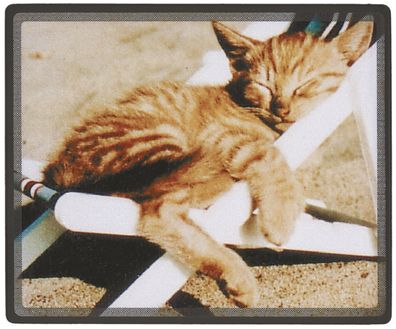 Mousepad Mauspad mit Motiv - Katze schlafend im Liegestuhl - 22601 - Gr. ca. 24 x 20