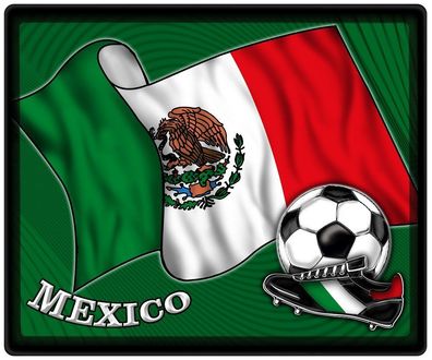 Mousepad Mauspad mit Motiv - Mexiko Fahne Fußball Fußballschuhe - 83107 - Gr. ca. 2