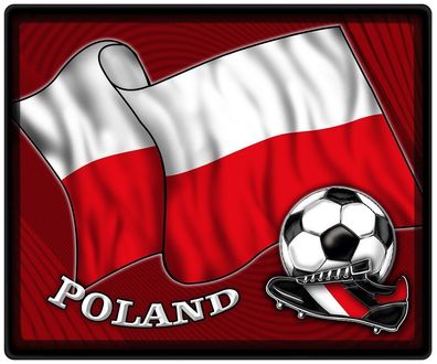 Mousepad Mauspad mit Motiv - Polen Flagge Fußball Fußballschuhe - 83132 - Gr. ca. 2