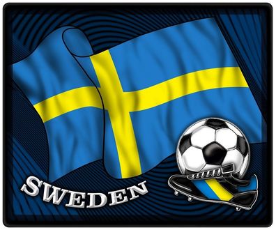 Mousepad Mauspad mit Motiv - Schweden Flagge Fußball Fußballschuhe - 83162 - Gr. ca