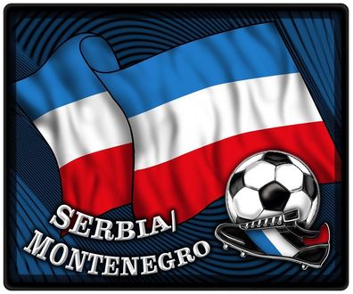Mousepad Mauspad mit Motiv - Serbien & Montenegro Fahne Fußball Fußballschuhe - 831