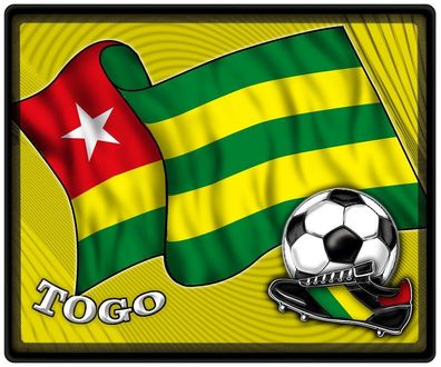 Mousepad Mauspad mit Motiv - Togo Fahne Fußball Fußballschuhe - 83186 - Gr. ca. 24