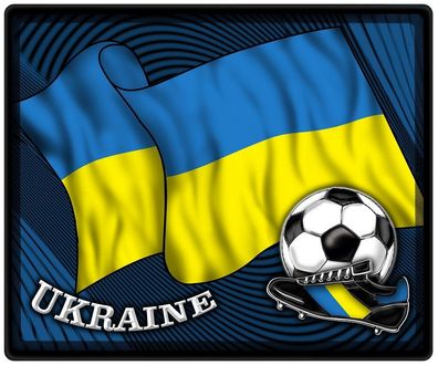 Mousepad Mauspad mit Motiv - Ukraine Fahne Fußball Fußballschuhe - 83177 - Gr. ca.