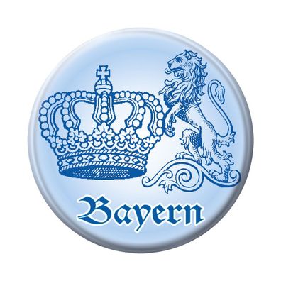 Ansteckbutton - Bayern Krone Löwe - 03891 - Gr. ca. 5,7 cm