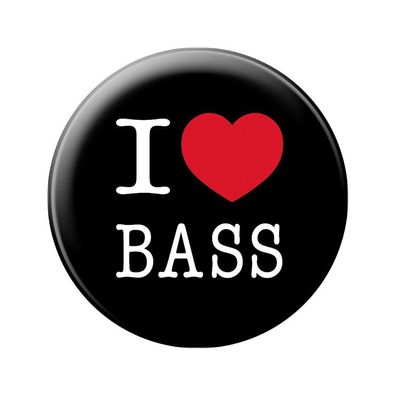 Ansteckbutton - I Love Bass - 18601 - Gr. ca. 5,7 cm