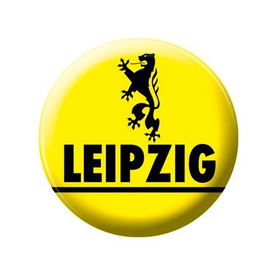 Ansteckbutton mit Print - Leipzig Löwe - 18045 - Gr. ca. 57mm