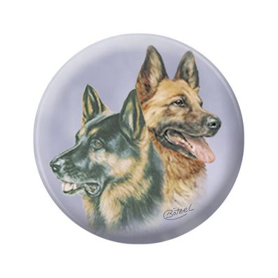 Ansteckbutton mit Print - Schäferhund - 18191 - Gr. ca. 57mm