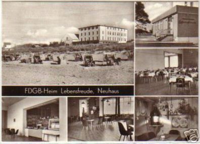 12042 Ak FDGB-Heim Lebensfreude Neuhaus um 1970