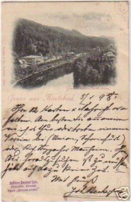 03231 Ak Gruß aus Karlsbad Giesshübel 1898