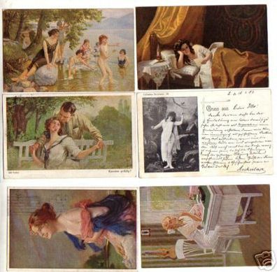 08558/6 schöne Ak Erotik meist erotische Frauen um 1920