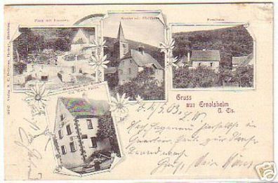 05332 Ak Gruß aus Ernolsheim Gasthaus usw. 1903