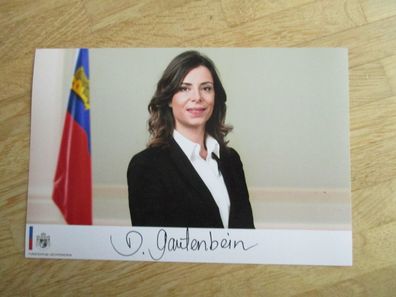 Liechtenstein Regierungsrätin Dominique Gantenbein - handsigniertes Autogramm!!!