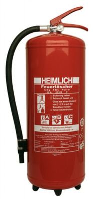 Heimlich® 12kg ABC Pulver Dauerdruck Feuerlöscher 55A 233B= 15LE Pulverlöscher