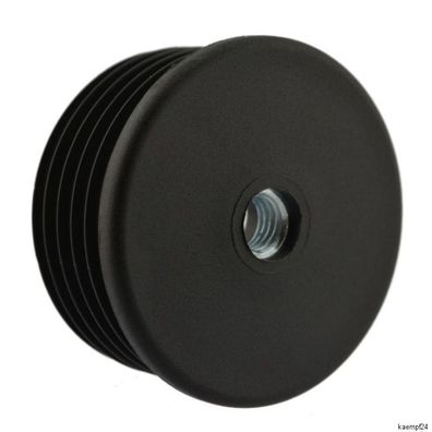 Gewindestopfen Ø 60mm M8 schwarz rund für XL-Wandstärke !! Fusskappen Fußstopfen