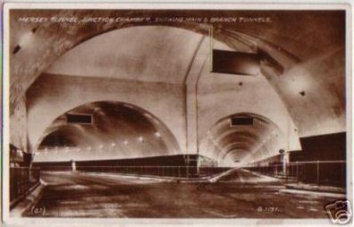 12449 Ak Liverpool Mersey Tunnel um 1930