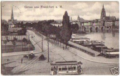 09970 Ak Gruss aus Frankfurt/ Main mit Schwimmbad 1906