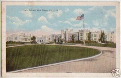 12501 Ak San Diego Kalifornien USA High School um 1910