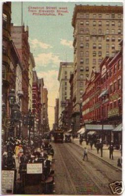 12500 Ak Philadelphia USA Chestnut Street um 1920