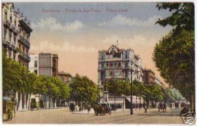 12544 Ak Barcelona Spanien Palace Hotel um 1920