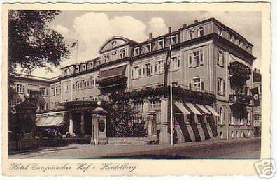 12266 Ak Heidelberg Hotel Europäischer Hof 1938