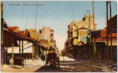 12608 Ak Port Said Ägypten Rue de Commerce um 1920