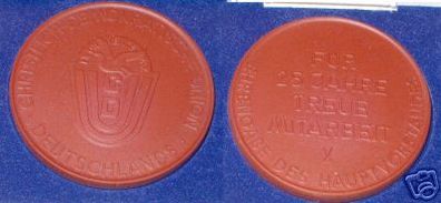 DDR Medaille Porzellan Christliche Demokratische Union