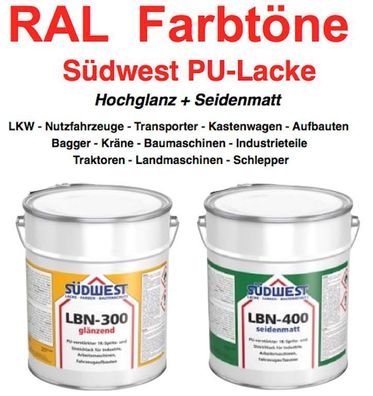 Südwest LBN Premium-Lack - Fahrzeuge LKW Bagger Maschinen - Farbtöne RAL