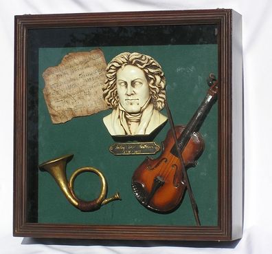 Ludwig van Beethoven Vitrine Fan Artikel Klassische Musik Geige Wanddekoration