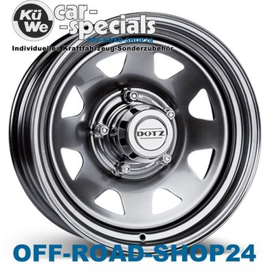 STAHL-Felgen 7x16 ET13 DOTZ Dakar Silber - NISSAN Terrano I WD21 "PREISVORTEIL"
