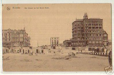 12681 Ak Knokke Het Strand en het Groot Hotel 1918