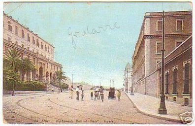 12712 Ak Alger Esplanade Bab el Qued Lycée 1909