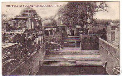 12727 Ak Delhi Indien the Well at Sultan Nizamudden1910