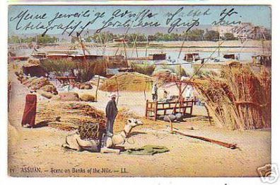 12748 Ak Assuan Scenc on Banks of the Nile 1910