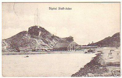 12763 Ak Signal Staff Aden Indien 1907