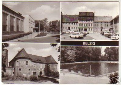 12904 Mehrbild Ak Belzig HO Gaststätte usw. 1985