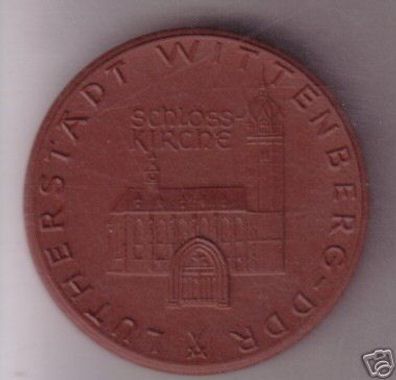 DDR Medaille Porzellan Schloßkirche Wittenberg 1983
