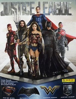 Justice League Film Movie Album Stickeralbum Panini Sammelalbum + Poster + 6 Sticker