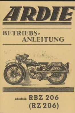 Bedienungsanleitung Ardie Motorrad RBZ 200 / RZ 200 / RBZ 206 / RZ 206