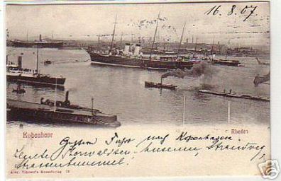 13088 Kobenhagen Dänemark Hafenansicht 1907